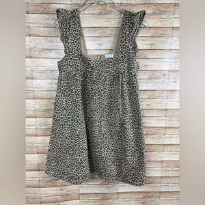 Le Lis Leopard Print Sleeveless Dress Sz Med
